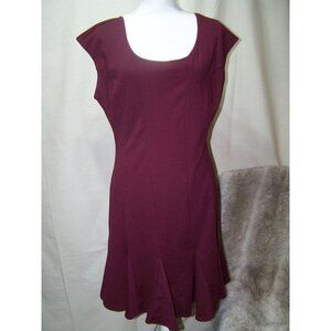 Catherine Malandrino Dress Burgundy Wine Knit 12 Business